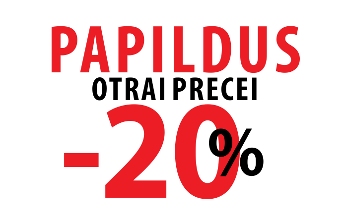 Papildus atlaide otrai precei -20%