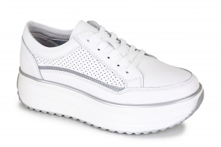 MONNA LISA Sieviešu kurpes ar šņorēm baltā  krāsa. Sporta stils. 