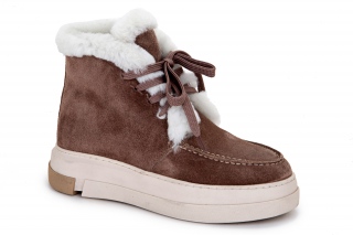 MONNA LISA Sieviešu puszābaki ar šņorēm pelēkbrūnā krāsa. Sporta stils. 