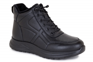 FERMANI Sieviešu puszābaki ar šņorēm melnā krāsa. Komforts. 