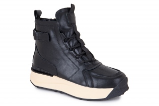 FERMANI Sieviešu puszābaki ar šņorēm melnā krāsa. Sporta stils. 