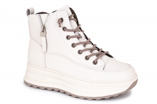 FERMANI Sieviešu puszābaki ar šņorēm baltā krāsa. Sporta stils. 