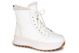 FERMANI Sieviešu puszābaki ar šņorēm baltā krāsa. Sporta stils. 