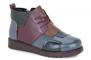 FERMANI Komforts, daudzkrāsainas. Sieviešu puszābaki ar šņorēm. 