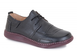 FERMANI Sieviešu kurpes ar šņorēm melnā krāsa. Komforts. 