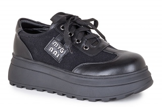 HAPPY KENI Šņorējamas kurpes melnā krāsa. Sporta stils. 