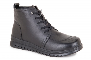 ML Komforts melnā krāsa. Sieviešu puszābaki ar šņorēm. 