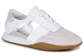 RENZONI Sieviešu kurpes ar šņorēm baltā un bēšā krāsa. Sporta stils. 