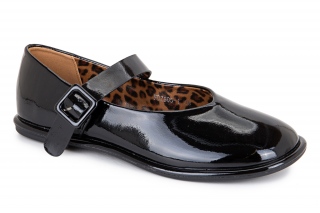 MEGLIAS Sieviešu balerīnas melnā krāsa. Leoparda trends. 