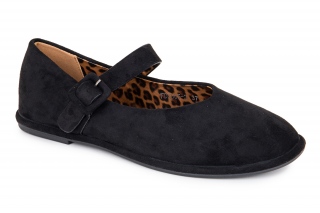MEGLIAS Sieviešu balerīnas melnā krāsa. Leoparda trends. 