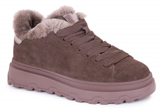 FERMANI Sieviešu puszābaki ar šņorēm brūnā krāsa. Sporta stils. 