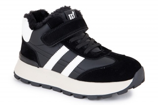 BESSKY Puszābaki ar šņorēm melnā krāsa. Sporta stils. 