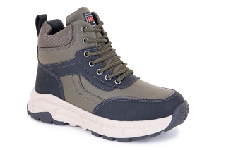 BESSKY Puszābaki ar šņorēm melnā un haki krāsa. Sporta stils. 