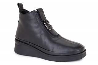 MONNA LISA Komforts melnā krāsa. Sieviešu puszābaki. 