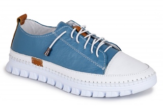 MONNA LISA Sieviešu kurpes ar šņorēm tumši zilā krāsa. Sporta stils. 