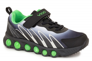 VICO KIDS Krosenes melnā un pelēkā krāsa. ar LED gaismu. Sporta stils. 