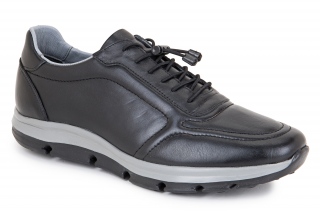 FERMANI Vīriešu kurpes ar šņorēm melnā krāsa. Sporta stils. 